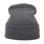 Knitted hats for men and women in autumn and winter, pure color, simple and versatile. Knitted hats with pullovers and cold hats