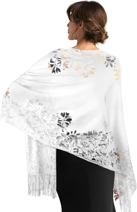 Women's Scarves Classic Openwork Lace Scarves Bridesmaids Evening Dresses Shawls Wedding Dresses Prom Shawls Girls