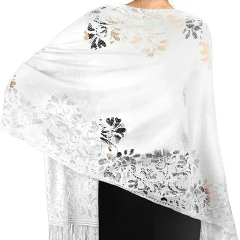 Women's Scarves Classic Openwork Lace Scarves Bridesmaids Evening Dresses Shawls Wedding Dresses Prom Shawls Girls