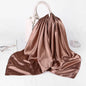 Fashion Hijab Scarves For Women Silk Satin Hair Scarf Female Solid Colors Kerchief 90*90cm Square Shawls Neck Scarfs For Ladies