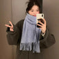 Scarf For Women Winter High-End New Autumn And Winter Korean Version Warm And Thickened Versatile Neck Protection