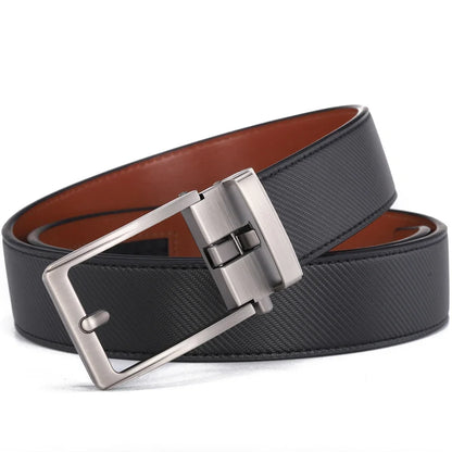 Click Belts for Men Luxury Brand Designer Automatic Buckle Real Original Genuine Leather Men's Belt Male Jeans Waist Straps