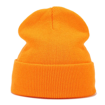 Knitted hats for men and women in autumn and winter, pure color, simple and versatile. Knitted hats with pullovers and cold hats