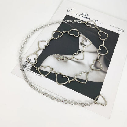 Female belts high-end luxury woman belt Heart Versatile Decoration Goth accessories Y2k belt Punk Waist Chain with Jeans Dress