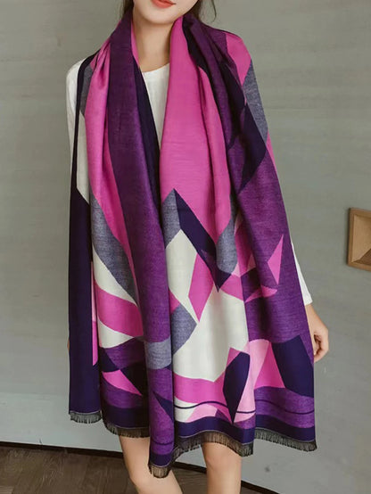 Women's scarves Cashmere Feel Color Long Fashion Fringed Shawl Shawls and Wraps Classic Warm Silky Soft Evening Dresses Wedding