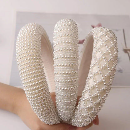 Pearl Hair Accessories Headwear Women's Hair Strap Fashion Retro Exquisite  Accessories Girls and Children's Hair Hoops