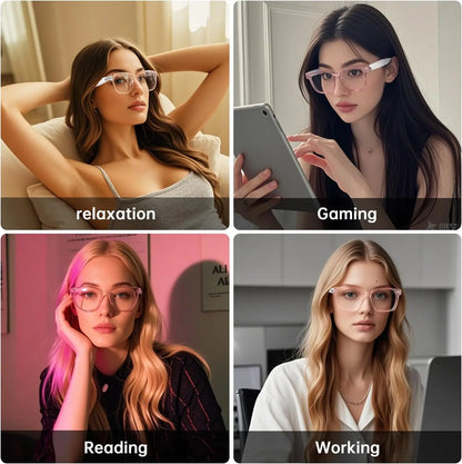 Smart Glasses for Men Women Color-changing Blue Light Lenses Bluetooth 5.3 Audio Intelligent Touch HD Calls HI-FI Sound Quality