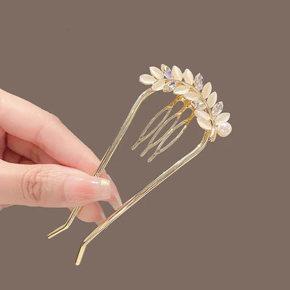 Fashion Hair Accessories Metal U Shape Hair Clip For Women Elegant Simulated Pearl Tassels Hairpin Female Headwear Gifts