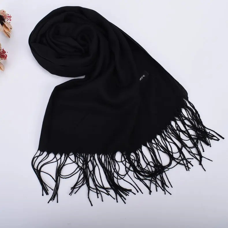 New autumn and winter solid color scarf for both men and women, 100g single color headscarf shawl