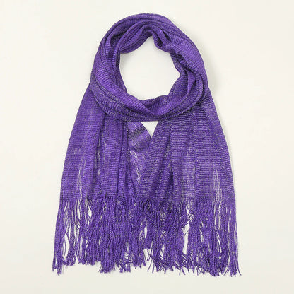 Sexy Fashion Banquet Sunscreen Shawl Gold Silver Shiny Scarves For Women Lace Tassel Party Evening Dress Scarf
