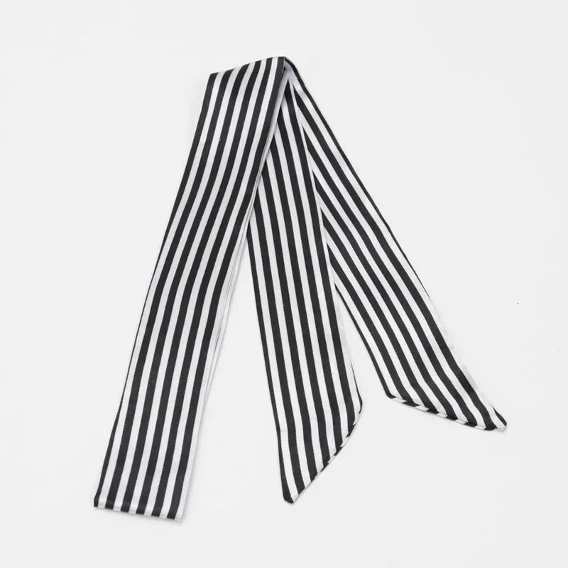 Skinny Scarf Hair Small Women Simple Style Handle Ribbon Fashion Printing Hairband Headscarf Beautiful Scarves Bags for Women