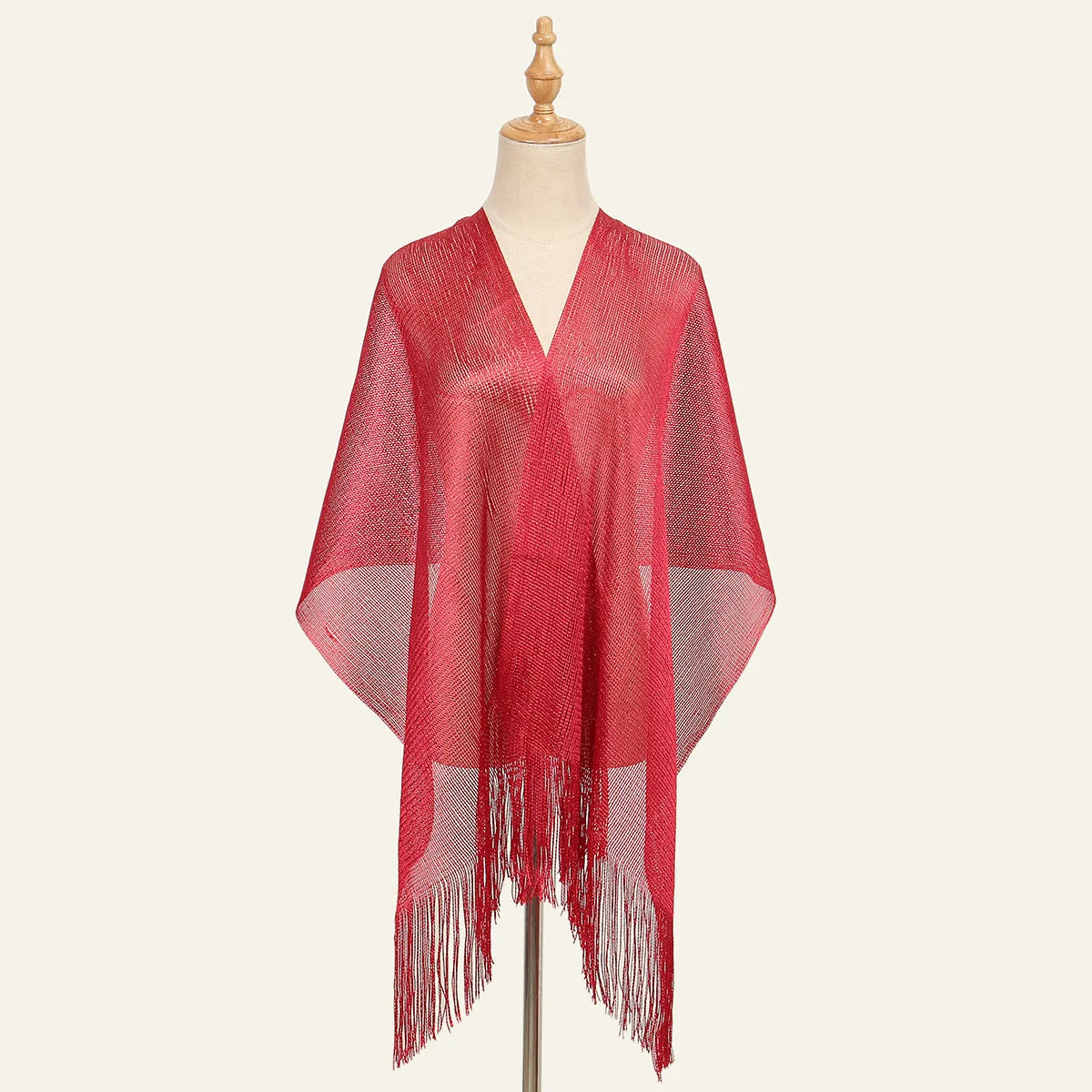 Sexy Fashion Banquet Sunscreen Shawl Gold Silver Shiny Scarves For Women Lace Tassel Party Evening Dress Scarf