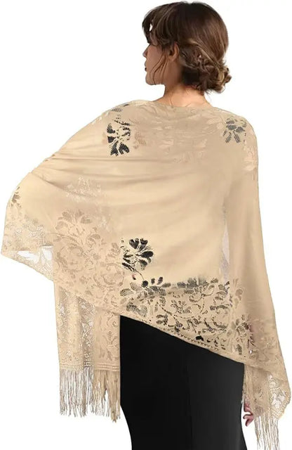 Women's Scarves Classic Openwork Lace Scarves Bridesmaids Evening Dresses Shawls Wedding Dresses Prom Shawls Girls