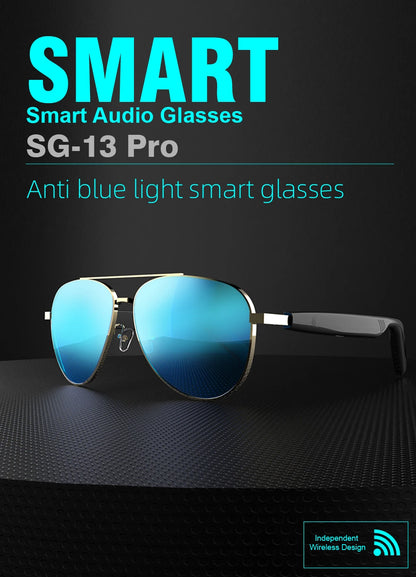SG-13 Smart glasses, Bluetooth earphones, clear vision | UV resistant touch function | Versatile facial features