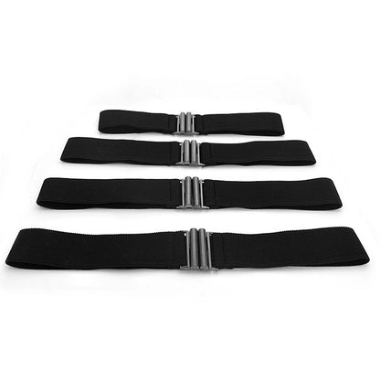 Elastic Band Wide Belts Simple Down Coat Waist Belt Female Buckle Black Strap Dress Decoration Accessories