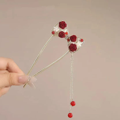 Fashion Hair Accessories Metal U Shape Hair Clip For Women Elegant Simulated Pearl Tassels Hairpin Female Headwear Gifts