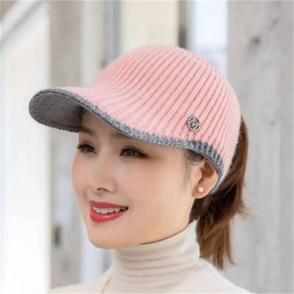 2023 Hats For Women Autumn Winter Sports Empty Top Golf Caps Female Knitted Warm Baseball Cap Fashion Running Golf Sun Hat