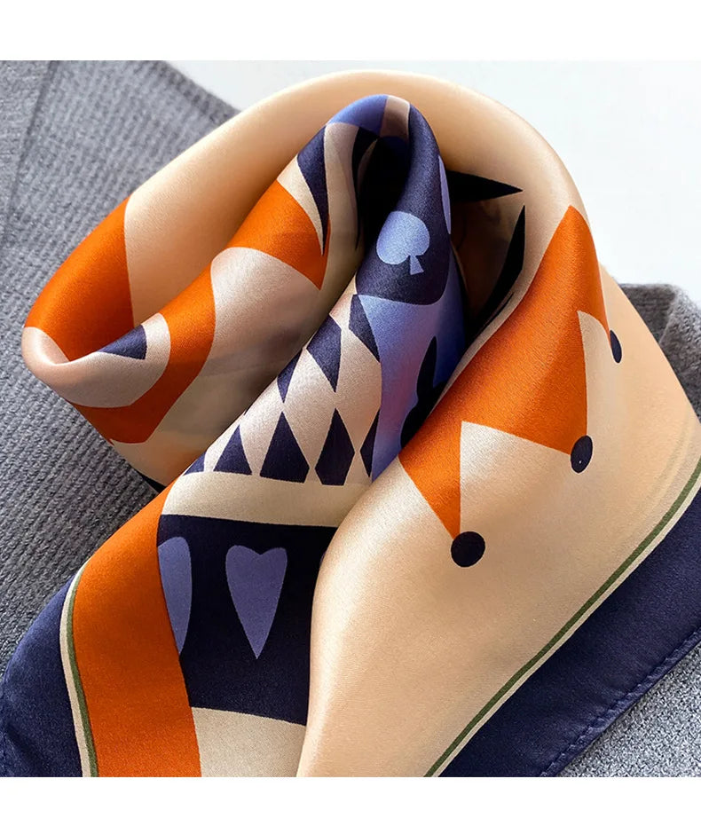 100% Silk Scarf  Women Square Scarves Wrap Kerchief Mulberry Spring Luxury Headband Hijab Shawls  Bandana High Quality