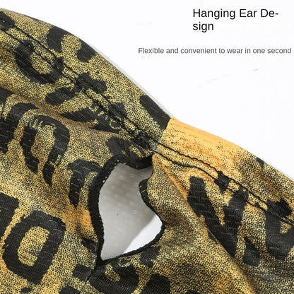 Scarves English Graffiti Sunscreen Face Mask UV Protection Shading Riding Mask Personal Breathable Ice Silk Face Towel Summer