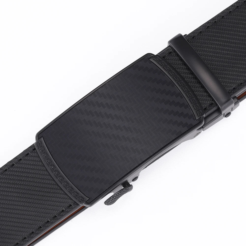 Men Leather Belt Alloy Automatic Buckle Male Belt Man Fashion Belts Genuine Leather Luxury Belts for Men Business Designer Blue