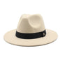 Fedora Hats for Women Fashion Elegant Bowler Dress Caps Panama Church Wedding Ribbon Band Hat Men Felt Jazz Hat