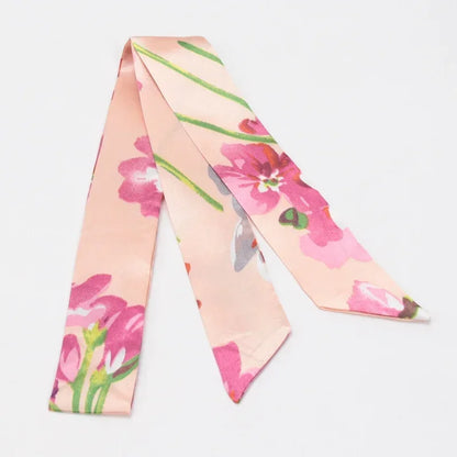 Skinny Scarf Hair Small Women Simple Style Handle Ribbon Fashion Printing Hairband Headscarf Beautiful Scarves Bags for Women