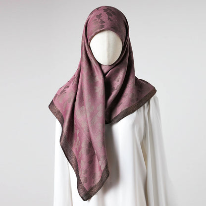 Head Scarf Women Luxury Brand Square 100*100cm Silk Foulard Satin Bandana Cheveux Soft Neckerchief Hijab Hair Scarves For Ladie