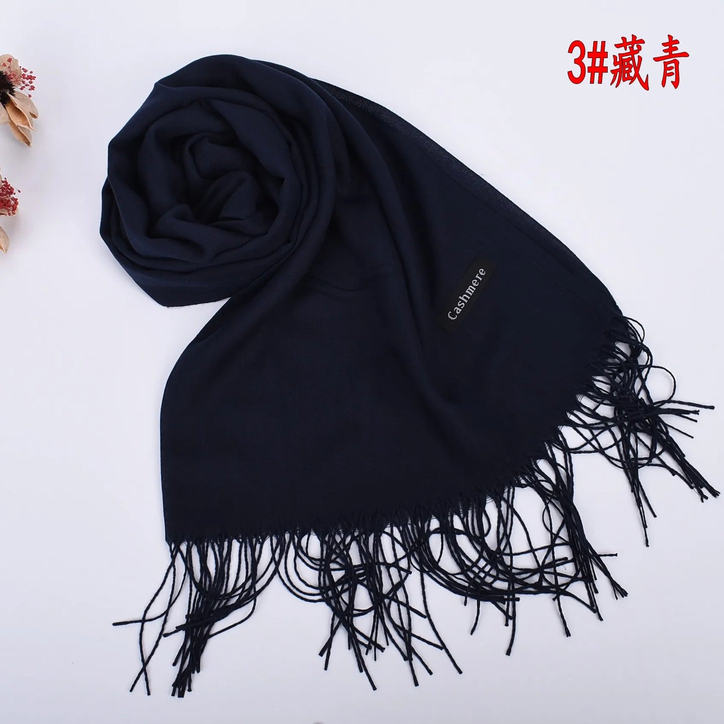 New autumn and winter solid color scarf for both men and women, 100g single color headscarf shawl
