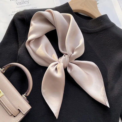 70Scarf 100% Silk Bandana Women Square Scarves Wrap Kerchief Mulberry Spring Fashion Luxury High Quality Headband Hijab Shawls