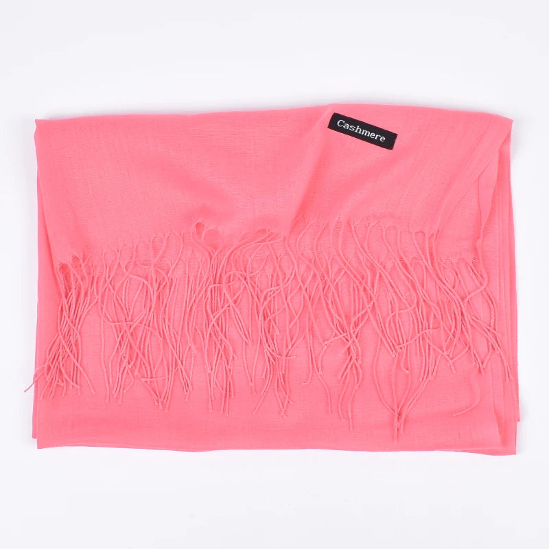 New autumn and winter solid color scarf for both men and women, 100g single color headscarf shawl