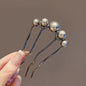 Fashion Hair Accessories Metal U Shape Hair Clip For Women Elegant Simulated Pearl Tassels Hairpin Female Headwear Gifts