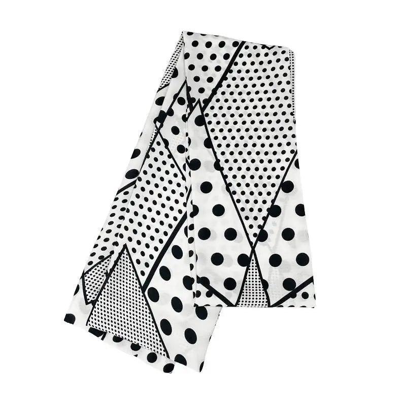 Men's Long Small Silk Scarves with Suits Spring Autumn New Fashionable Versatile Decorative Korean Version Thin  Narrow Scarves