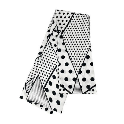 Men's Long Small Silk Scarves with Suits Spring Autumn New Fashionable Versatile Decorative Korean Version Thin  Narrow Scarves