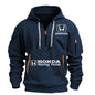 Honda Motorcycle Hoodie for Men Fashionable Men's Sweatshirt with Honda Logo Hooded Zip Top and Pockets