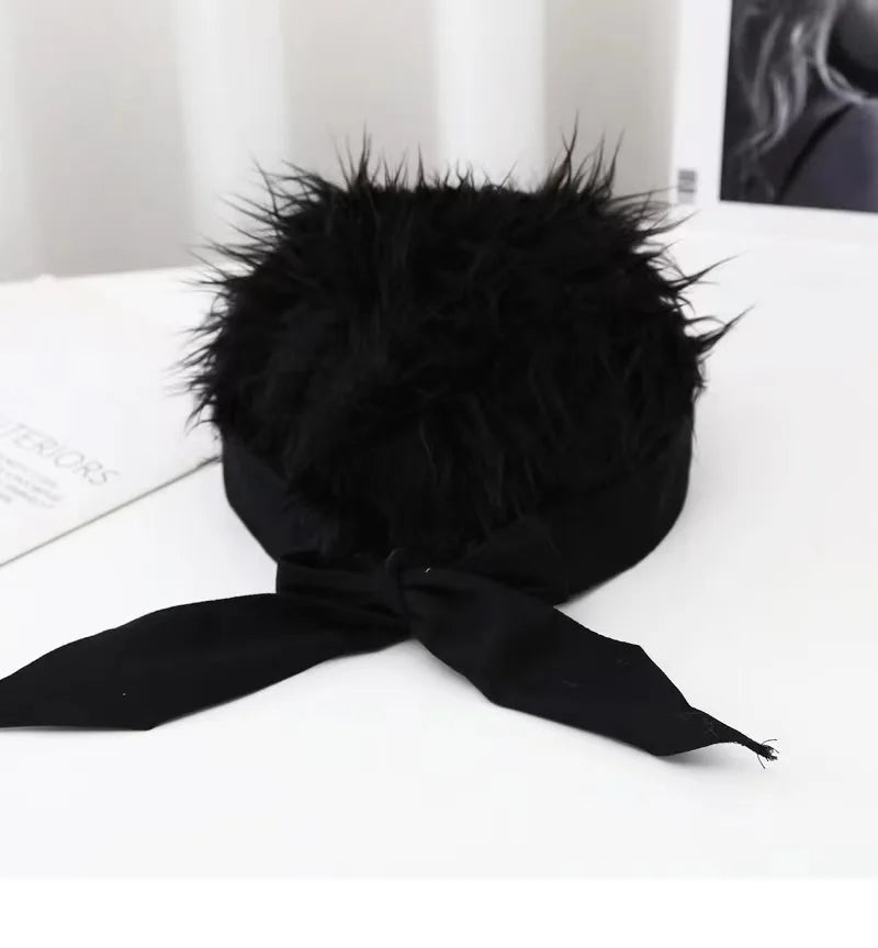 Men's Landlord Cap Handsome Simulation Wig Cap Short Hair Cap Lanyard Bow hip-hop Spoof Brimless Cap Hair Bonnet Hot