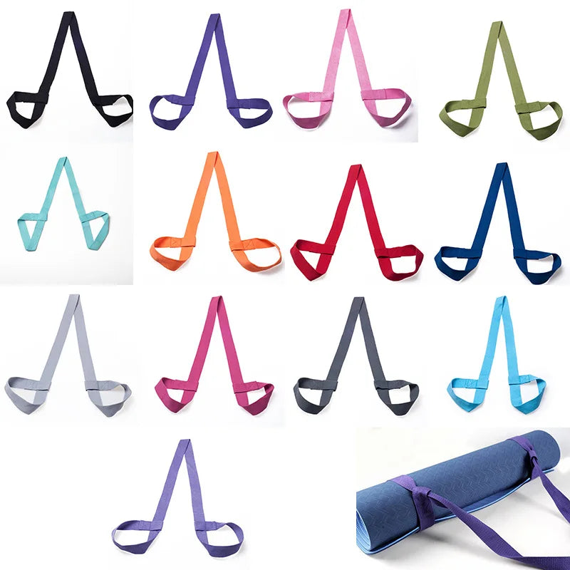 Yoga Mat Belts Strap Adjustable Sling Shoulder Carry Belt Exercise Stretch Bands Fitness Gym Sports Rope 150cm*3.8cm