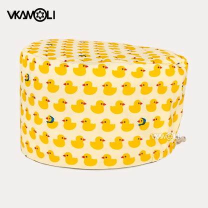 Surgical hats with various prints of rabbits dogs animals designed as hair care hats for doctors and nurses scrub hat